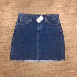 J.Crew Raw Edge Denim Mini Skirt